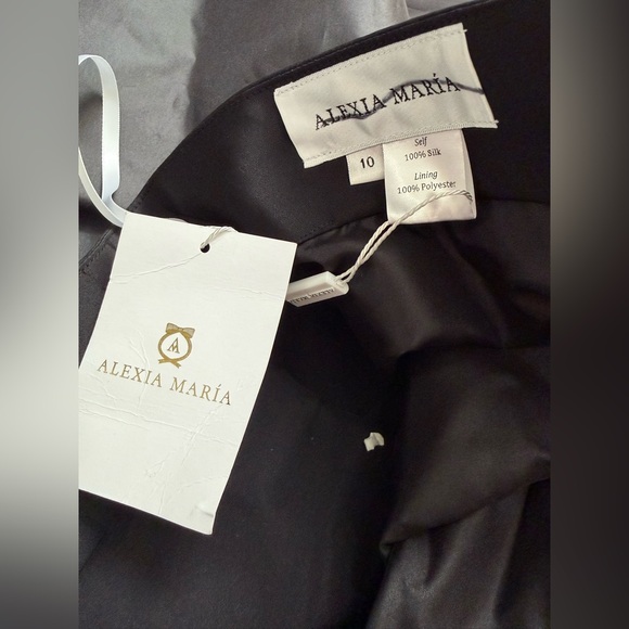 Alexia María Black High-Waist Overskirt Size 10 - Picture 6 of 7